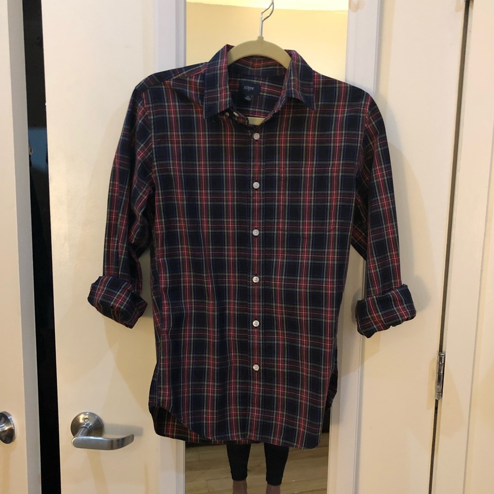 J. Crew plaid button down